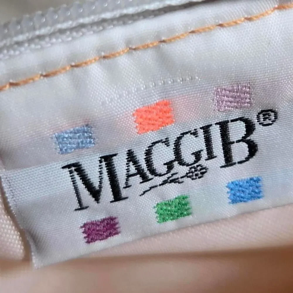 MaggiB Orange & White Kitsch Cat Zip Up Pouch